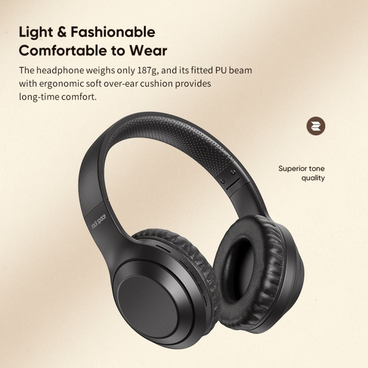 ROCK Space O2 HiFi Bluetooth 5.0 Wireless Headset with Mic, Support TF Card(Black) - free shipping - PMC TechLife - Order now!