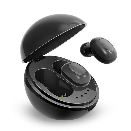 A10 TWS Space Capsule Shape Wireless Bluetooth Earphone with Magnetic Charging Box & Lanyard, Support HD Call & Automatic Pairing Bluetooth(Black) - TWS Earphone by PMC Jewellery | Online Shopping South Africa | PMC Jewellery