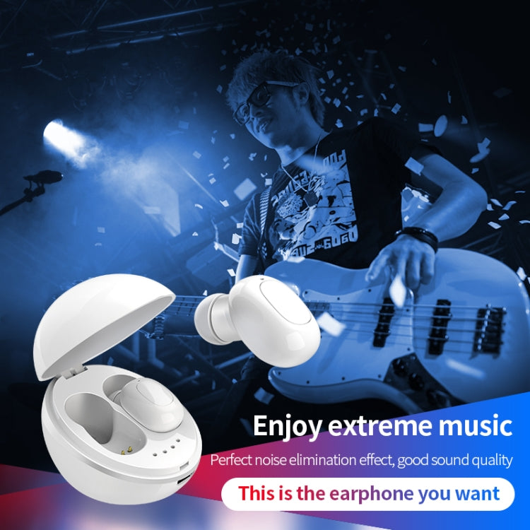 A10 TWS Space Capsule Shape Wireless Bluetooth Earphone with Magnetic Charging Box & Lanyard, Support HD Call & Automatic Pairing Bluetooth(Black White) - TWS Earphone by PMC TechLife | Online Shopping South Africa | PMC TechLife