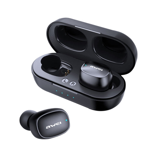 awei T13 TWS Bluetooth V5.0 Ture Wireless Sports Headset with Charging Case(Black) - TWS Earphone by awei | Online Shopping South Africa | PMC Jewellery