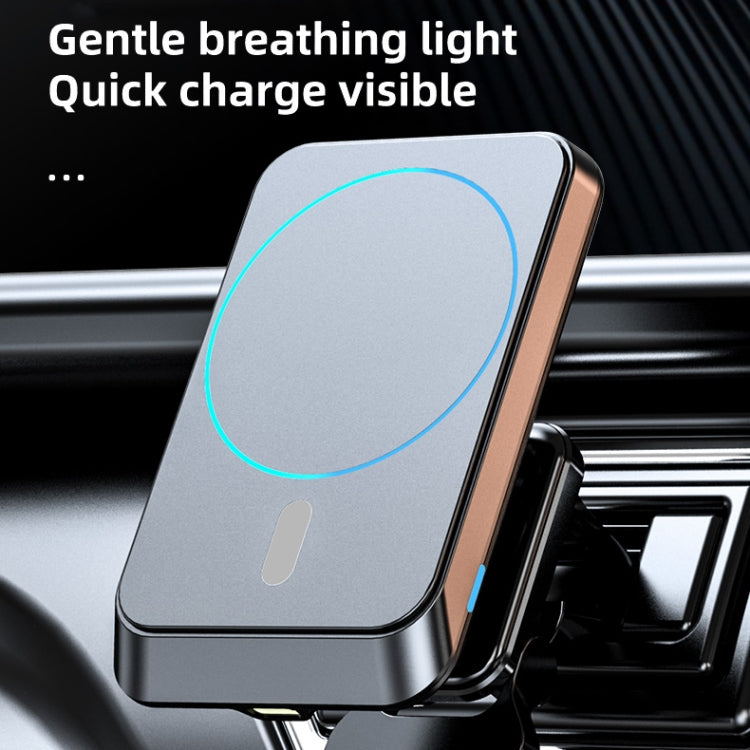 JJT-969 15W Max Output Magnetic Car Air Outlet Bracket Wireless Charger(Red) - Wireless Charger Holders by PMC TechLife | Online Shopping South Africa | PMC TechLife