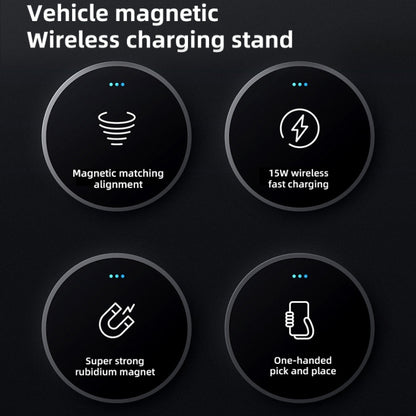 JJT-969 15W Max Output Magnetic Car Air Outlet Bracket Wireless Charger(Red) - Wireless Charger Holders by PMC Jewellery | Online Shopping South Africa | PMC Jewellery