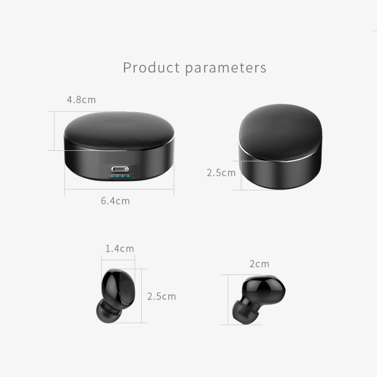 B20 Mini Portable In-ear Noise Cancelling Bluetooth V5.0 Stereo Earphone with 360 Degrees Rotation Charging Box(White) - Bluetooth Earphone by PMC Jewellery | Online Shopping South Africa | PMC Jewellery