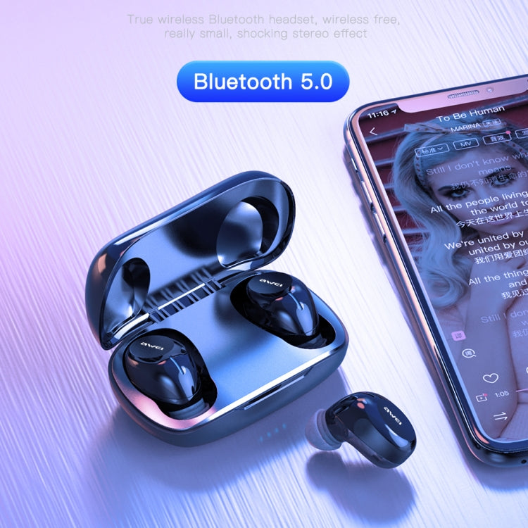 ipipoo T20 IPX4 Waterproof Bluetooth 5.0 Touch Wireless Bluetooth Earphone with Charging Box, Support Call & Siri (Black) - Bluetooth Earphone by ipipoo | Online Shopping South Africa | PMC Jewellery