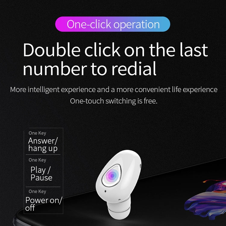 YX01 Sweatproof Bluetooth 4.1 Wireless Bluetooth Earphone, Support Memory Connection & HD Call (White) - Bluetooth Earphone by PMC TechLife | Online Shopping South Africa | PMC TechLife