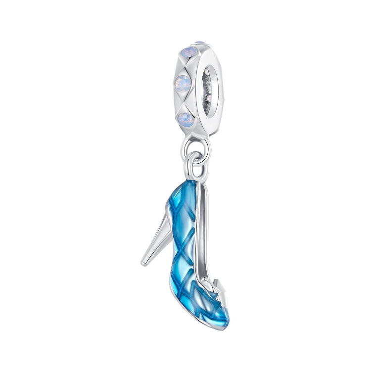 SCC2536 S925 Sterling Silver Necklace Pendant Accessories Blue Magic Dance Shoes DIY Bracelet Beads - Jewelry Accessories by PMC Jewellery | Online Shopping South Africa | PMC Jewellery