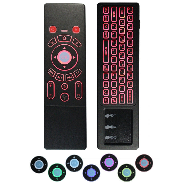 T6 Colorful Light Version Air Mouse 2.4GHz Wireless Keyboard Remote Controller with Touchpad & IR Learning for PC, Android TV Box / Smart TV, Multi-media Devices - MINI PC Accessories & Gadgets by PMC Jewellery | Online Shopping South Africa | PMC Jewellery