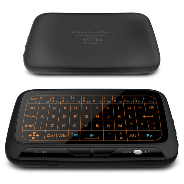 H18+ 2.4GHz Mini Wireless Keyboard Full Touchpad with 3-Level Adjustable Backlight(Black) - MINI PC Accessories & Gadgets by PMC Jewellery | Online Shopping South Africa | PMC Jewellery