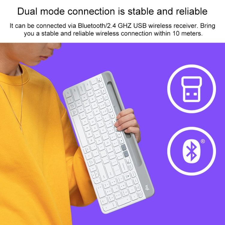 Logitech K580 Dual Modes Thin and Light Multi-device Wireless Keyboard with Phone Holder (Black) - free shipping - PMC TechLife - Order now!