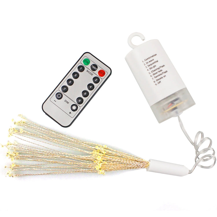 30cm Explosion Ball Fireworks Dimmable Copper Wire LED String Light, 150 LEDs Batteries Box LED Decorative Light with Remote Control(White Light) - free shipping - PMC TechLife - Order now!