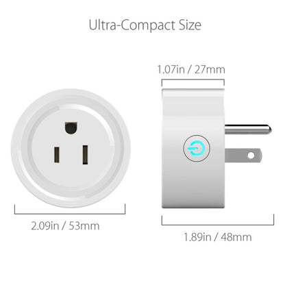 10A Round Shape WiFi Mini Plug APP Remote Control Timing Smart Socket Works with Alexa & Google Home, AC 100-240V, US Plug - Smart Socket by PMC Jewellery | Online Shopping South Africa | PMC Jewellery