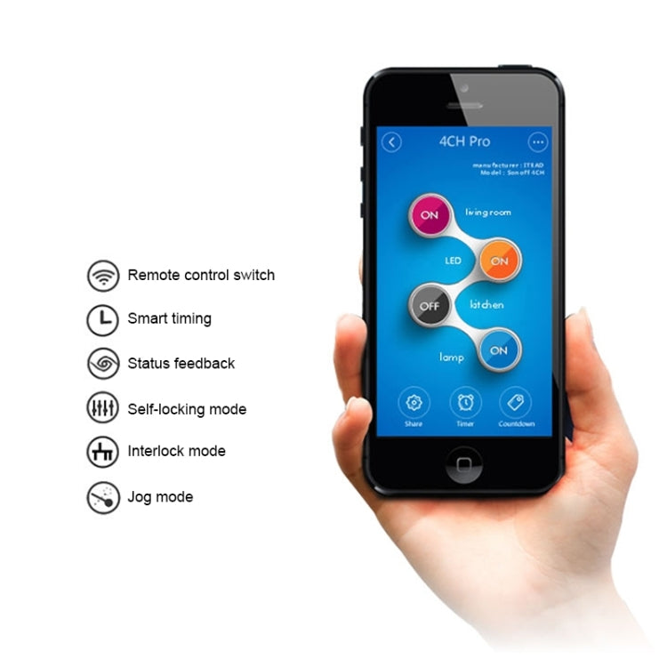 Sonoff  4CH Pro 433MHz Remote Control + WiFi Smart Timer Switch,  Interlock / Self-locking, 3 Working Modes, Compatible with Alexa and Google Home, Support iOS and Android - free shipping - PMC TechLife - Order now!