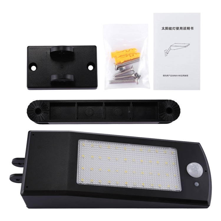 6.8W Solar Motion Sensor LED Solar Light, 48 LEDs SMD 2835 900 LM Angle Adjustment Energy Saving Light with 5V 3.2W Solar Panel(Black) - With Solar Panel by PMC Jewellery | Online Shopping South Africa | PMC Jewellery