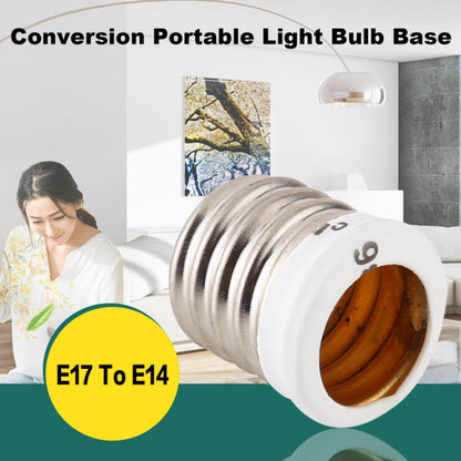 E17 to E14 Light Lamp Bulbs Adapter Converter - Connector & Plug by PMC Jewellery | Online Shopping South Africa | PMC Jewellery | Buy Now Pay Later Mobicred