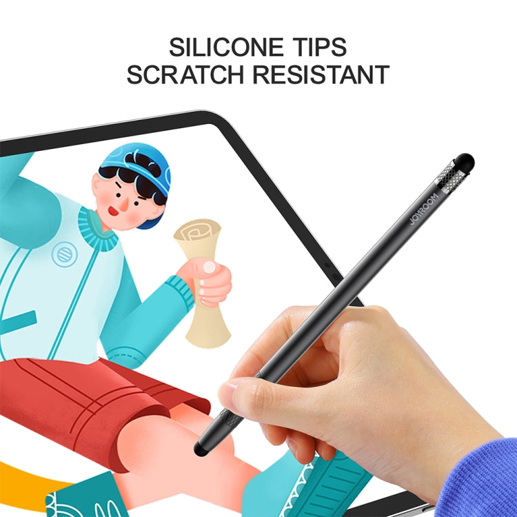 JOYROOM JR-DR01 Universal Dual-head Replaceable Silicone Tips Passive Tablet Stylus Pen (Black) - Stylus Pen by JOYROOM | Online Shopping South Africa | PMC TechLife
