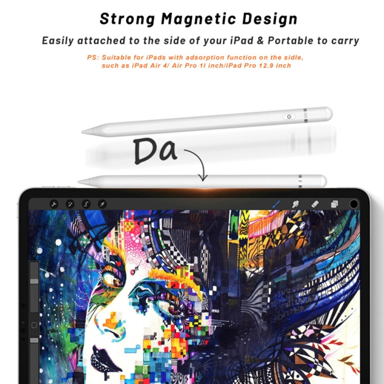 P7-LS Active Capacitive Stylus Pen with Palm Rejection for iPad After 2018 Version(White) - Stylus Pen by PMC TechLife | Online Shopping South Africa | PMC TechLife