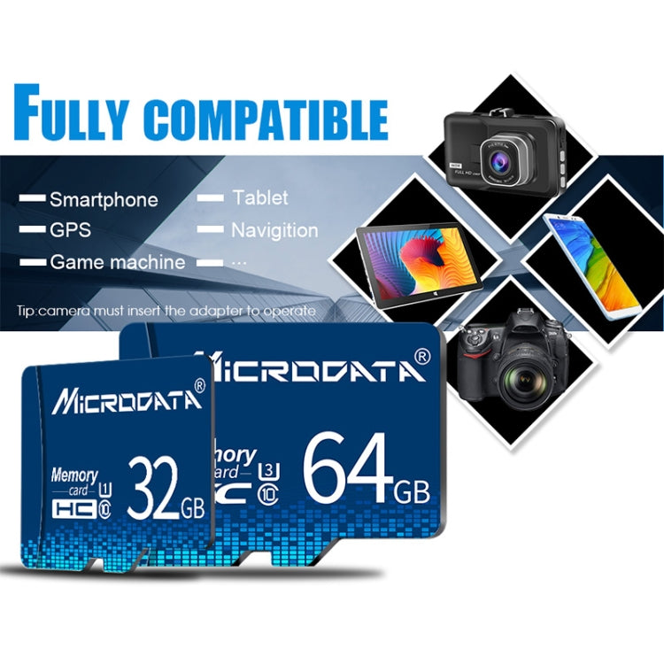 MICRODATA 128GB U3 Blue TF(Micro SD) Memory Card - free shipping - PMC TechLife - Order now!