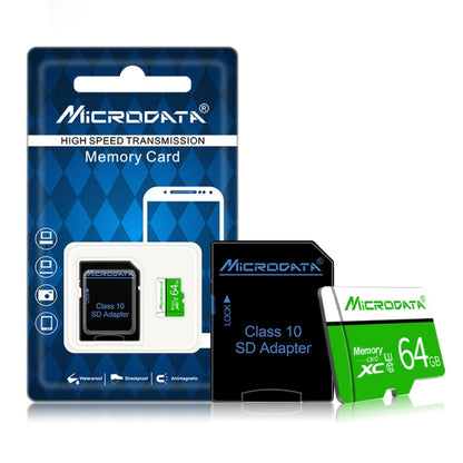 MICRODATA 64GB U3 Green and White TF(Micro SD) Memory Card - Micro SD Card by MiCRODATA | Online Shopping South Africa | PMC Jewellery