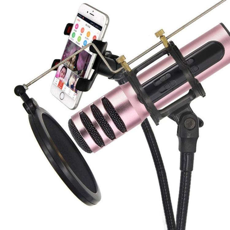 BGN-C7 Condenser Microphone Dual Mobile Phone Karaoke Live Singing Microphone Built-in Sound Card(Black) - Microphone by PMC TechLife | Online Shopping South Africa | PMC TechLife