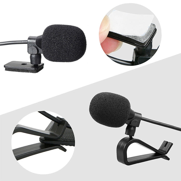 ZJ015MR Stereo 3.5mm Straight Plug Car Navigation DVD External Paste Microphone, Length: 3m - free shipping - PMC TechLife - Order now!