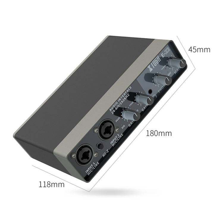 XTUGA E22 Audio Interface Professional Sound Card - Live Sound Effects Processors by XTUGA | Online Shopping South Africa | PMC TechLife