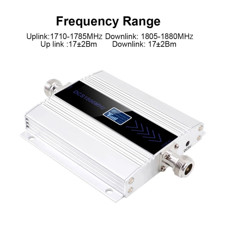 DCS-LTE 4G Phone Signal Repeater Booster, UK Plug(Silver) - Boosters by PMC TechLife | Online Shopping South Africa | PMC TechLife