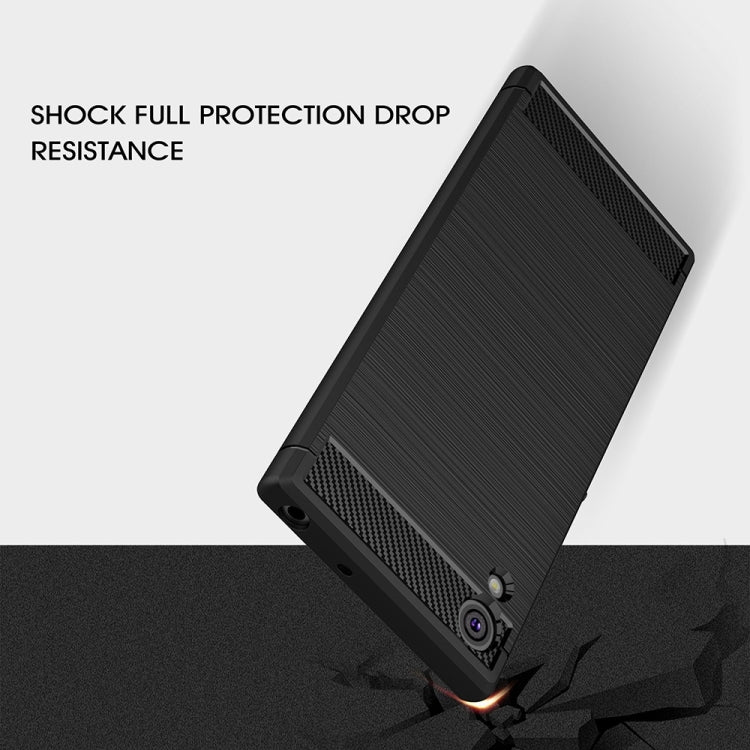 For Sony Xperia XA1 Ultra Brushed Texture Carbon Fiber Shockproof TPU Rugged Armor Protective Case(Red) - free shipping - PMC TechLife - Order now!
