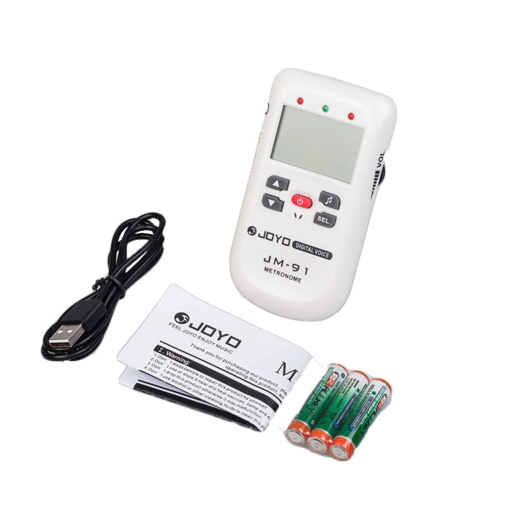 JOYO JM-91 Mini Portable Multi-functional Vocal Metronome Electronic Digital Metronome Tone Generator Tuner for Guitar Violin Ukulele(White) - free shipping - PMC TechLife - Order now!