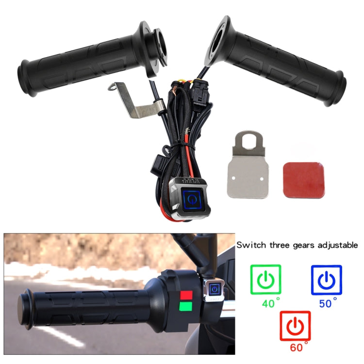 WUPP ZH-983C1 Motorcycle Modified Intelligent Electric Heating Hand Cover Heated Grip Handlebar with Three Gear Temperature Control(Black) - Grips by WUPP | Online Shopping South Africa | PMC Jewellery | Buy Now Pay Later Mobicred