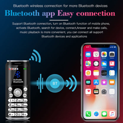 Satrend K8 Mini Mobile Phone, 1.0 inch, Hands Free Bluetooth Dialer Headphone, MP3 Music, Dual SIM, Network: 2G(Blue) - SATREND by SATREND | Online Shopping South Africa | PMC Jewellery | Buy Now Pay Later Mobicred