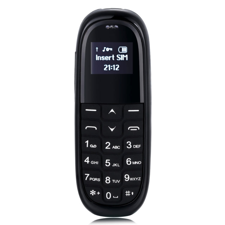 AIEK KK1 Mini Mobile Phone, English Keyboard, Hands Free Bluetooth Dialer Headphone, MTK6261DA, Anti-Lost, Single SIM, Network: 2G(Black) - Others by AIEK | Online Shopping South Africa | PMC Jewellery