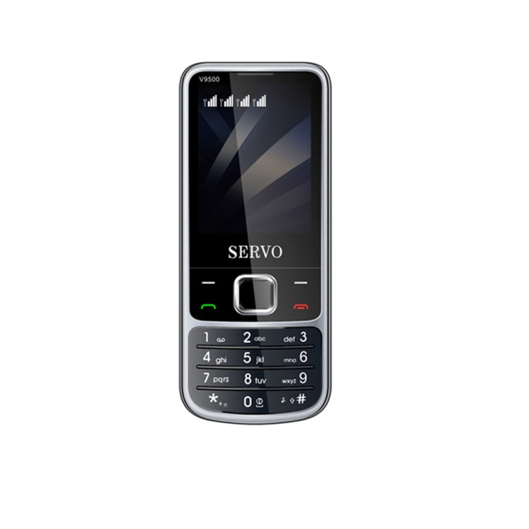 SERVO V9500 Mobile Phone, English Key, 2.4 inch, Spredtrum SC6531CA, 21 Keys, Support Bluetooth, FM, Magic Sound, Flashlight, GSM, Quad SIM(Black) - SERVO by SERVO | Online Shopping South Africa | PMC Jewellery