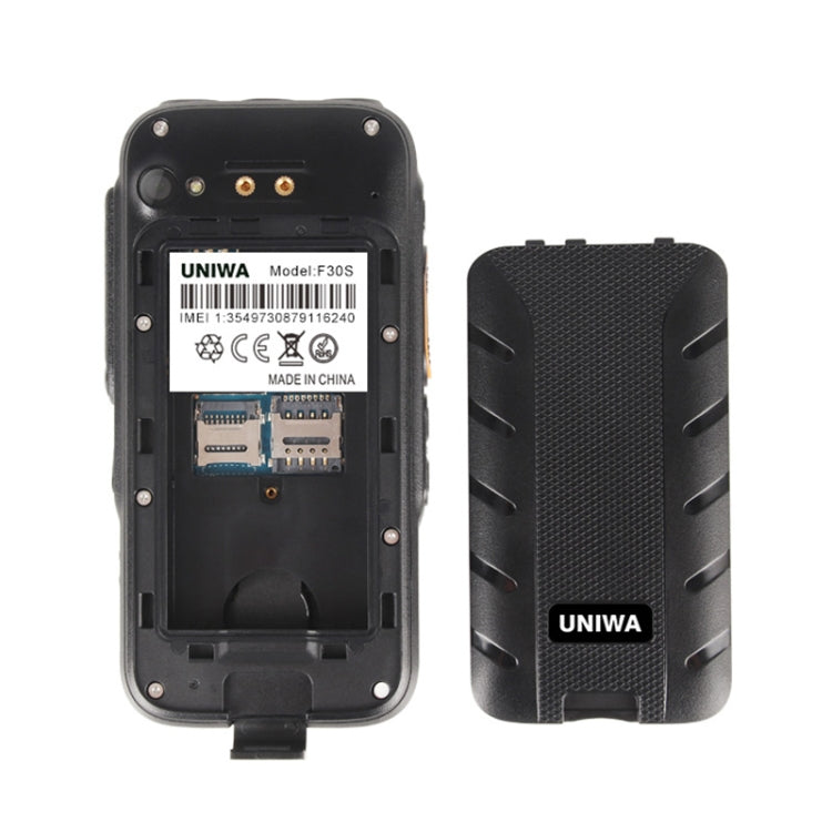UNIWA F30S Rugged Phone, 1GB+8GB, EU Version, IP68 Waterproof Dustproof Shockproof, 4000mAh Battery, 2.8 inch Android 8.1 MTK6739 Quad Core up to 1.3GHz, Network: 4G, NFC, SOS - UNIWA by UNIWA | Online Shopping South Africa | PMC Jewellery