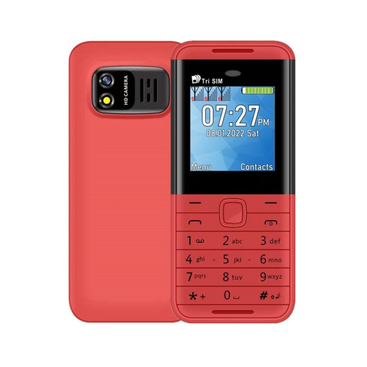 SERVO BM5310 Mini Mobile Phone, English Key, 1.33 inch, MTK6261D, 21 Keys, Support Bluetooth, FM, Magic Sound, Auto Call Record, GSM, Triple SIM (Red) - free shipping - PMC TechLife - Order now!