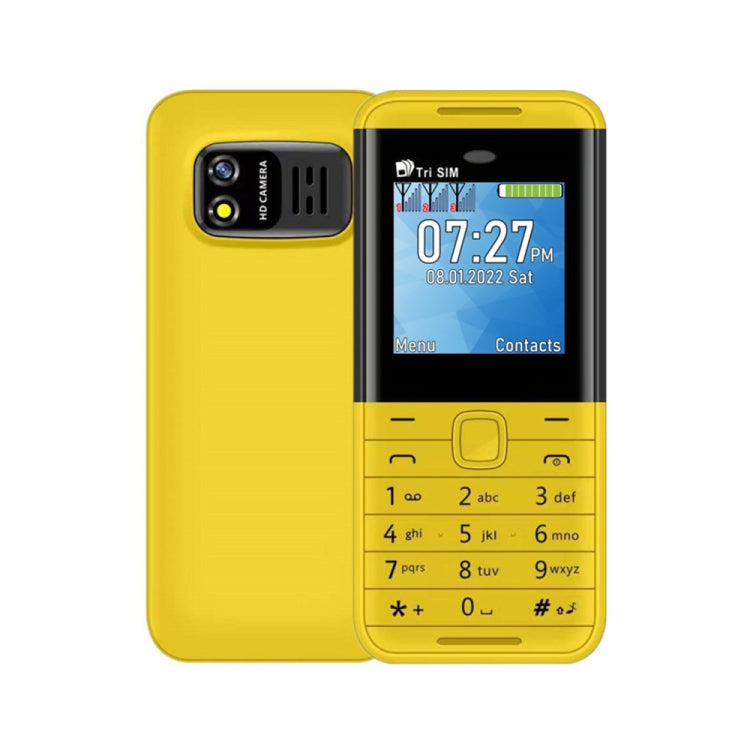 SERVO BM5310 Mini Mobile Phone, English Key, 1.33 inch, MTK6261D, 21 Keys, Support Bluetooth, FM, Magic Sound, Auto Call Record, GSM, Triple SIM (Yellow) - SERVO by SERVO | Online Shopping South Africa | PMC Jewellery | Buy Now Pay Later Mobicred