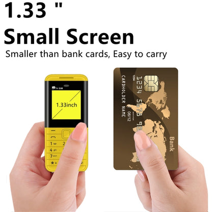 SERVO BM5310 Mini Mobile Phone, English Key, 1.33 inch, MTK6261D, 21 Keys, Support Bluetooth, FM, Magic Sound, Auto Call Record, GSM, Triple SIM (Yellow) - SERVO by SERVO | Online Shopping South Africa | PMC Jewellery | Buy Now Pay Later Mobicred