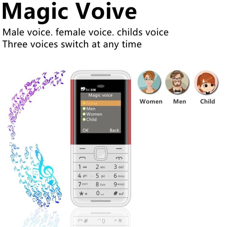 SERVO BM5310 Mini Mobile Phone, English Key, 1.33 inch, MTK6261D, 21 Keys, Support Bluetooth, FM, Magic Sound, Auto Call Record, GSM, Triple SIM (Red) - free shipping - PMC TechLife - Order now!