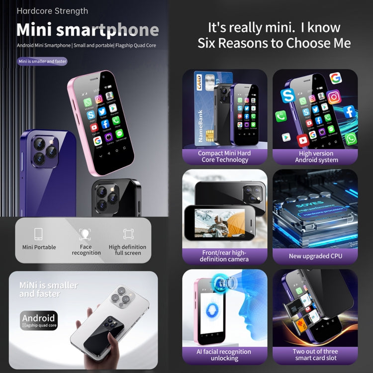 SOYES 14 Pro, 3GB+64GB, Face Recognition, 3.0 inch Android 9.0 MTK6739CW Quad Core up to 1.28GHz, OTG, Network: 4G, Dual SIM, Support Google Play(Black) - SOYES by SOYES | Online Shopping South Africa | PMC TechLife