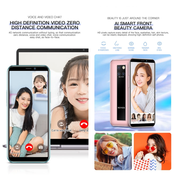 SOYES S10H, 3GB+64GB, Face Identification, 3.46 inch Android 9.0 MTK6739CW Quad Core up to 1.28GHz, Dual SIM, Bluetooth, WiFi, GPS, Network: 4G(Emerald) - SOYES by SOYES | Online Shopping South Africa | PMC TechLife