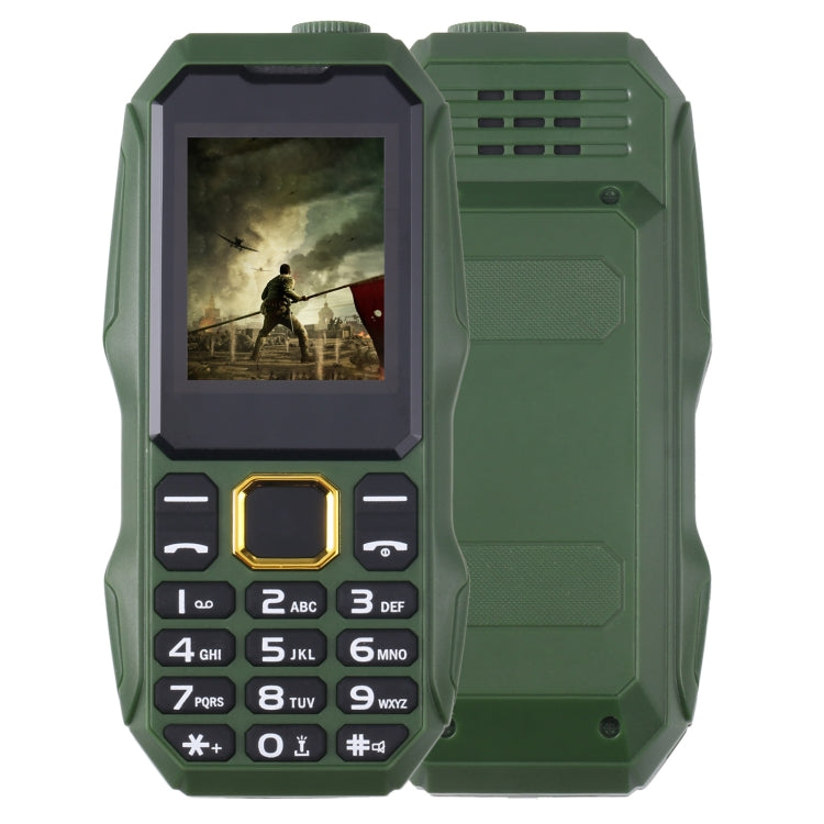 W2025 Triple Proofing Elder Phone, Waterproof Shockproof Dustproof, 5800mAh Battery, 1.8 inch, 21 Keys, LED Flashlight, Dual SIM(Green) - Others by PMC TechLife | Online Shopping South Africa | PMC TechLife | Buy Now Pay Later Mobicred