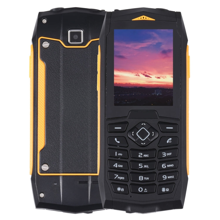 Rugtel R1C Rugged Phone, IP68 Waterproof Dustproof Shockproof, 2.4 inch, MTK6261D, 2000mAh Battery, SOS, FM, Dual SIM(Yellow) - Others by Rugtel | Online Shopping South Africa | PMC Jewellery | Buy Now Pay Later Mobicred