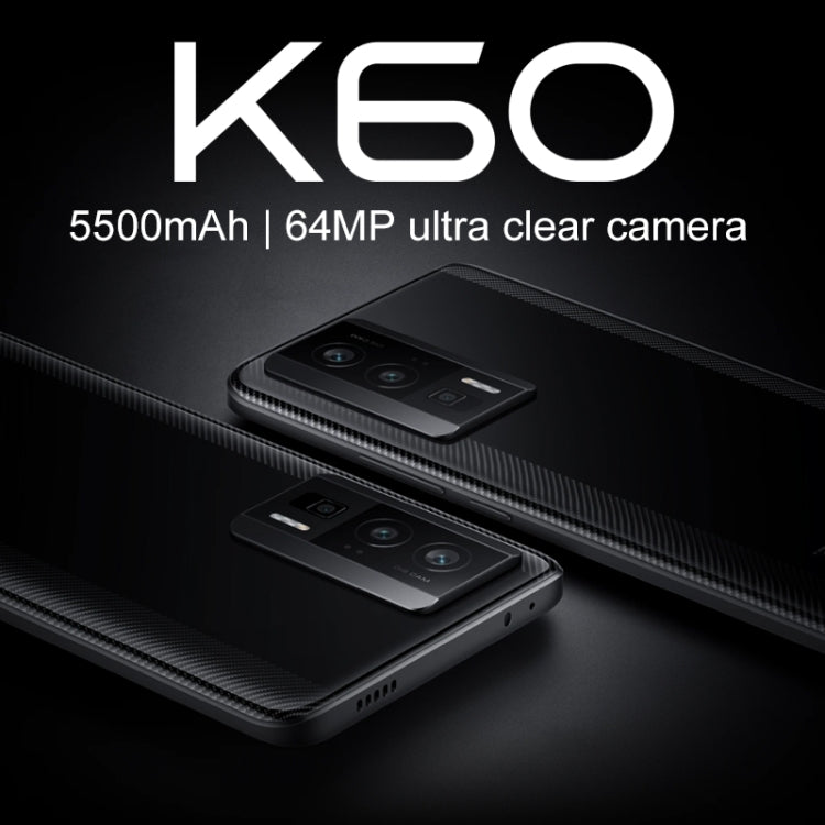 Xiaomi Redmi K60 5G, 64MP Camera, 8GB+256GB, Triple Back Cameras, Screen Fingerprint Identification, 5500mAh Battery, 6.67 inch MIUI 14 Snapdragon 8+ Gen1 Octa Core 4nm up to 3.0GHz, Network: 5G, Dual SIM, NFC, Heart Rate(White) - Xiaomi Redmi by Xiaomi | Online Shopping South Africa | PMC Jewellery