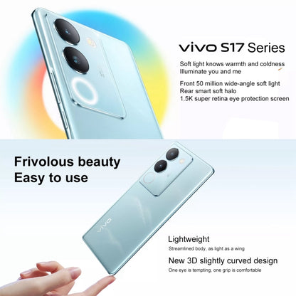 vivo S17 5G, 50MP Camera, 12GB+512GB, Dual Back Cameras, Screen Fingerprint Identification, 4600mAh Battery, 6.78 inch Android 13 OriginOS 3 Snapdragon 778G+ Octa Core up to 2.5GHz, OTG, NFC, Network: 5G (Blue) - vivo by vivo | Online Shopping South Africa | PMC Jewellery | Buy Now Pay Later Mobicred