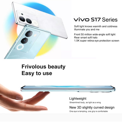 vivo S17 Pro 5G, 50MP Camera, 8GB+256GB, Triple Back Cameras, Srceen Fingerprint Identification, 4600mAh Battery, 6.78 inch Android 13 OriginOS 3 Dimensity 8200 Octa Core up to 3.1GHz, OTG, NFC, Network: 5G(White) - vivo by vivo | Online Shopping South Africa | PMC Jewellery | Buy Now Pay Later Mobicred