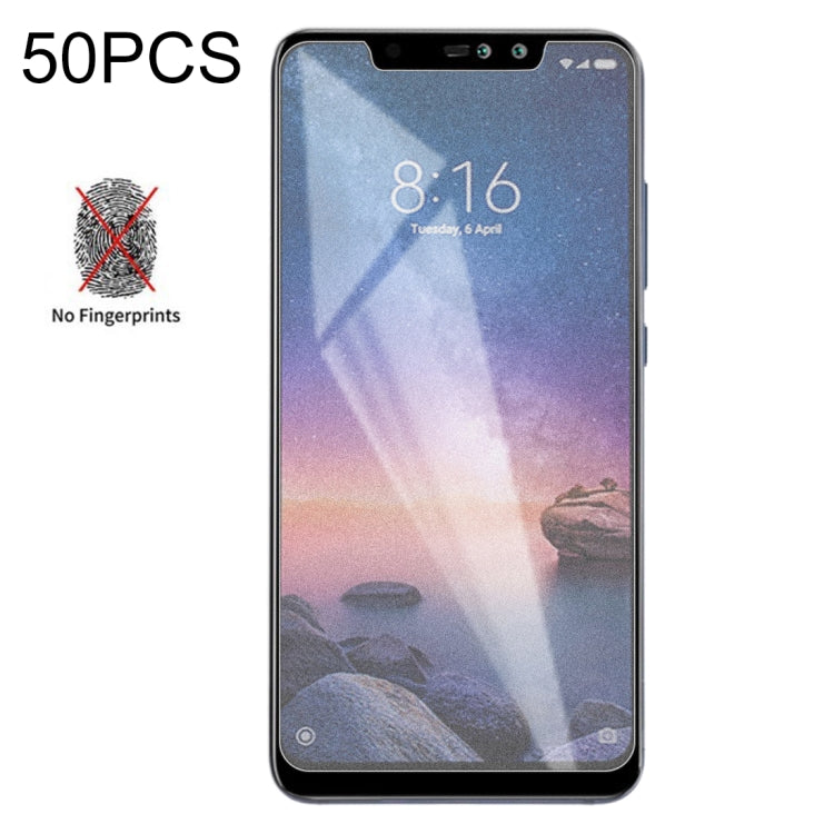 50 PCS Non-Full Matte Frosted Tempered Glass Film for Xiaomi Redmi Note 6 Pro, No Retail Package -  by PMC Jewellery | Online Shopping South Africa | PMC Jewellery