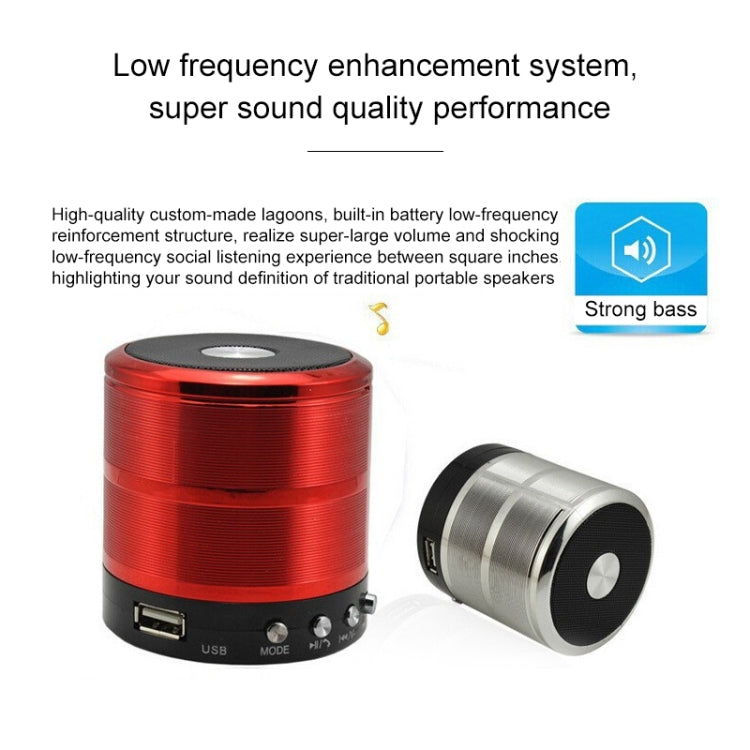 WS-887 Bluetooth Speaker with Lanyard, Support Hands-free Call & FM & U Disk & TF Card & AUX(Black) - free shipping - PMC TechLife - Order now!