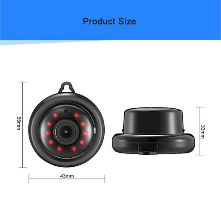 Anpwoo MN001 3518Ev200 1.0 MP Mini HD WiFi IP Camera with 6 PCS Infrared LEDs, Support Motion Detection & Night Vision & TF Card(Max 64GB) - free shipping - PMC TechLife - Order now!