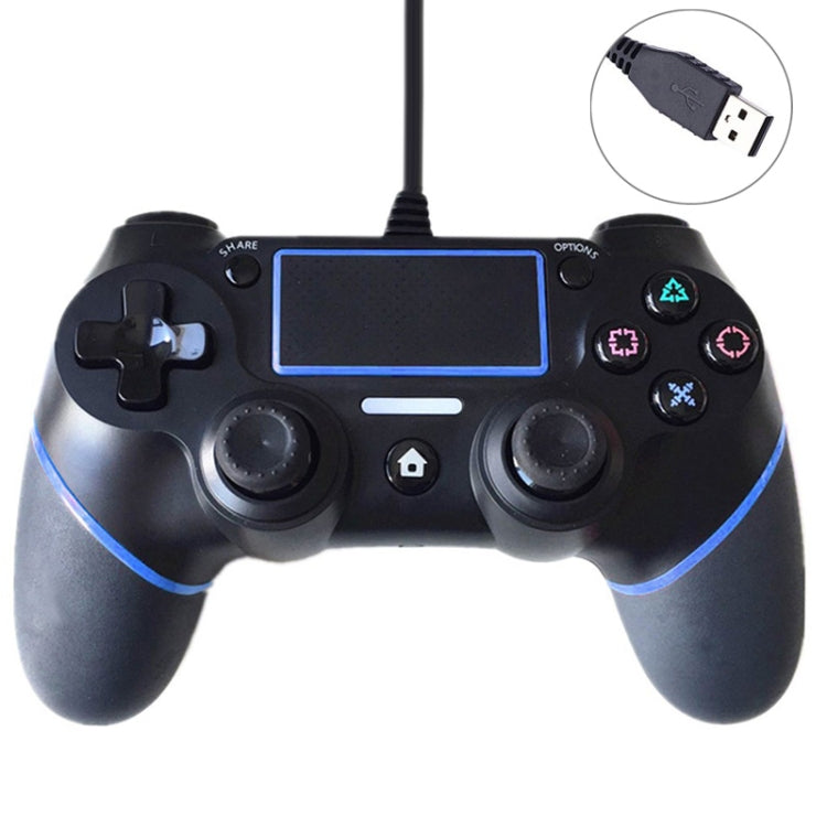 Wired Game Controller for Sony Playstation PS4(Blue) - Gamepads by PMC TechLife | Online Shopping South Africa | PMC TechLife