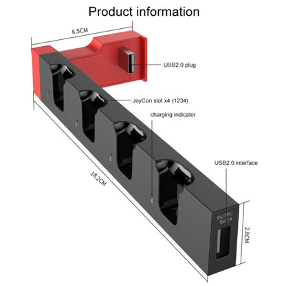 iPega PG-9186 Game Controller Charger Charging Dock Stand Station Holder with Indicator for Nintendo Switch Joy-Con - Charger & Power by ipega | Online Shopping South Africa | PMC Jewellery | Buy Now Pay Later Mobicred