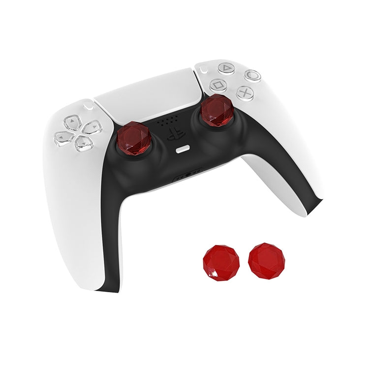 2 PCS Diamond Texture Games Grip Caps for PS5(Red) - Cases by PMC TechLife | Online Shopping South Africa | PMC TechLife